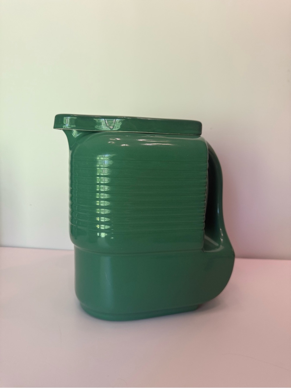 Vintage Green Art Deco Style Westinghouse Refrigerator Pitcher w/lid Hall